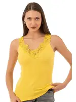 Güpürlü Pamuklu Ribana Dantelli Manolya Kadın Atlet Özkan 2001  Sarı görsel 15