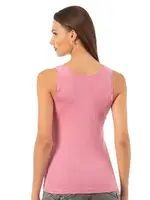 Güpürlü Pamuklu Ribana Dantelli Manolya Kadın Atlet Özkan 2001  Fuşya görsel 7