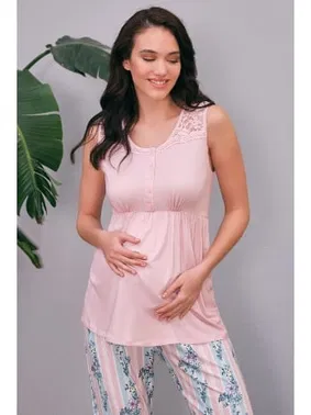 Anıl Hamile Sabahlık, T-Shirt ve Pantolon Takım Anıl 5651 - Alternatif Görünüm