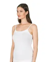 Havuz Yaka Pamuklu Modal Esnek Biyeli İp Askılı Kadın Atlet Özkan 24264  Beyaz görsel 11