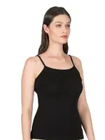 Havuz Yaka Pamuklu Modal Esnek Biyeli İp Askılı Kadın Atlet Özkan 24264  Siyah görsel 4