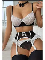 Hizmetçi Fantazi Jartiyer Takımı For Dreams 8452 Siyah