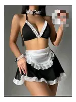 Hizmetçi Kız Fantazi Kostüm Real Passione 20069 Siyah farklı açı