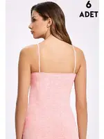 İnce Askılı Pembe Dantelli Kadın Atlet 6'lı İlke 246 Pembe detay görünüm