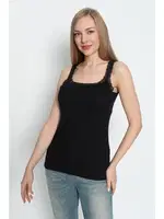 İnce Askılı Dantelli Siyah Atlet 3lü Paket Arma Yıldız 3362 - 3 ADET Siyah görsel 4