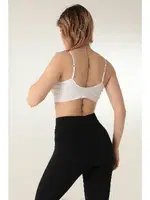 İnce Askılı Desteksiz Seamless Spor Sütyen Miorre 999-ZZ0126 Beyaz görsel 5