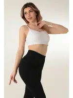 İnce Askılı Desteksiz Seamless Spor Sütyen Miorre 999-ZZ0126 Beyaz görsel 6