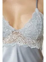 İnce Askılı Saten Kısa Dantelli Kadın Gecelik Pierre Cardin 890  görsel 19