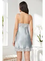 İnce Askılı Saten Kısa Dantelli Kadın Gecelik Pierre Cardin 890  görsel 18