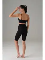 İnce Çapraz İp Dekolteli Kadın Sporcu Sütyen Doreanse 5592 Siyah detay görünüm