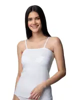 İp Askılı 3'lü Ekonomik Paket Basic Pamuklu Kadın Atlet Donex 3350 Beyaz detay görünüm