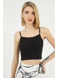 Anıt İp Askılı Fitilli Kadın Crop Anıt 2205
