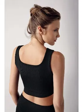 Anıt İp Askılı Fitilli Kalın Askılı Kadın Crop Anıt 2204 - Alternatif Görünüm