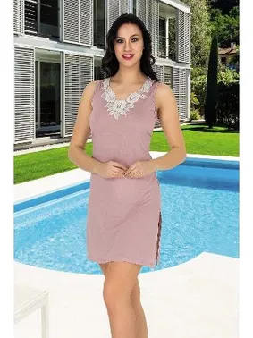 Lady İp Askılı Penye Gecelikli Sabahlık 2'li Takım Lady 564 - Alternatif Görünüm