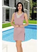 İp Askılı Penye Gecelikli Sabahlık 2'li Takım Lady 564 Görsel detay görünüm