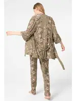 İp Askılı V Yaka Viskon Çiçek Desenli Dantelli Pijama Takımı Sabahlık Anıl 5792 Yeşil farklı açı