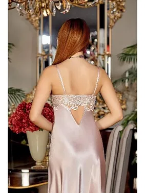 Jeremi İpek Saten Dantelli Uzun Altılı Set Takım Jeremi 608 - Alternatif Görünüm