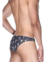 İskelet Desenli Siyah Erkek Slip (Dijital Baskılı)  Darkzone DZN6067 detay görünüm