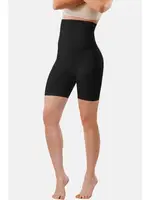 İz Yapmaz 1 Beden Küçülten Mideli Uzun Paça Kadın Korse Liza (Layza) 11008 Siyah