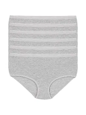 Yıldız Çamaşır İz Yapmaz Gri 6'lı Paket Likralı Kadın Bato Külot Yıldız 3749