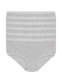 Yıldız Çamaşır İz Yapmaz Gri 6'lı Paket Likralı Kadın Bato Külot Yıldız 3749