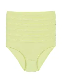 Yıldız Çamaşır İz Yapmaz Yeşil 6'lı Paket Likralı Bikini Kadın Külot Yıldız 3722