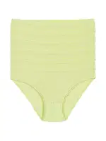 İz Yapmaz Yeşil 6'lı Paket Likralı Bikini Kadın Külot Yıldız 3722 Yeşil