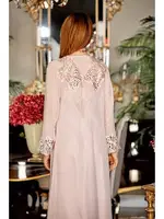 İpek Saten Dantelli Uzun Altılı Set Takım Jeremi 608 Pudra görsel 4