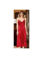 Jeremi 627 İpek Saten Dantelli 6'lı Takım Bordo görsel 4