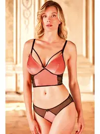 Anıl Desteksiz Kadife Balensiz Dolgusuz Bralet Sütyen Takım Anıl 4234