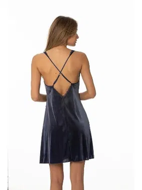 Pierre Cardin Kadife Saten Derin V Yaka Kısa Kadın Gecelik Pierre Cardin 840 - Alternatif Görünüm