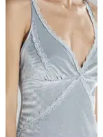 Kadife Saten Derin V Yaka Kısa Kadın Gecelik Pierre Cardin 840 görsel 4