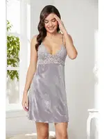 Dantelli İnce Askılı Kadife Saten Kadın Gecelik Pierre Cardin 845 görsel 17