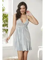 Dantelli İnce Askılı Kadife Saten Kadın Gecelik Pierre Cardin 845 görsel 8