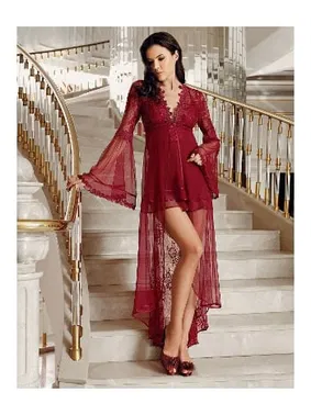 İmaj Kuyruklu 2li Tül Fantazi Katlı İspanyol Kollu Gecelik Takımı İmaj 4208