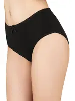 Kadın 10lu Paket Ribana Esnek Pamuklu Yüksek Bel Bato Külot Özkan 0305 Siyah görsel 13