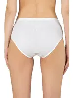 Kadın 10lu Paket Ribana Esnek Pamuklu Yüksek Bel Bato Külot Özkan 0305 Beyaz detay görünüm