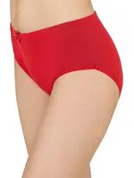 Kadın 10lu Paket Ribana Esnek Pamuklu Yüksek Bel Bato Külot Özkan 0305 Kırmızı görsel 7