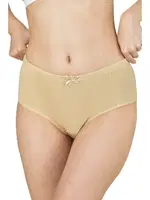 Kadın 10lu Paket Ribana Esnek Pamuklu Yüksek Bel Bato Külot Özkan 0305 Ten görsel 8