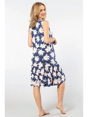 Türen Kalın Askılı Midi Boy Desenli Kadın Gecelik Türen 3386 - Alternatif Görünüm