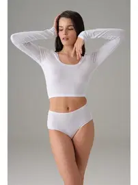 Doreanse Kadın Basic Uzun Kol Crop T-shirt Doreanse 8513