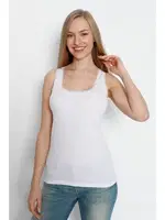 Kadın Beyaz Kalın Askılı Dantelli Atlet Arma Yıldız 3363 Beyaz görsel 4