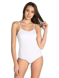 Arma Yıldız Kadın Beyaz Likralı İp Askılı Çıt Çıtlı Body Arma Yıldız 3336