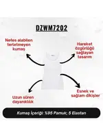 Kadın Beyaz Penye Atlet  Darkzone DZWM7202 detay görünüm