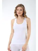 Kadın Beyaz Ribana Geniş Askı Atlet Arma Yıldız 3303 Beyaz farklı açı