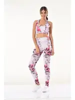 Çiçek Desenli Büstiyer Tayt Takım Derya Kurşun 530 farklı açı