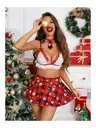 Kadın Desenli Fantezi Kırmızı Seksi Yılbaşı Kostümü NightLight 3693