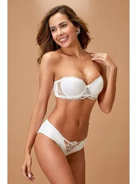 Nurteks Kadın Destekli Straplez Sütyen Takım Ekru Nurteks 4571