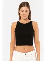 Fitilli Crop Siyah Kadın T-shirt Türen 3404 Siyah
