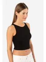 Fitilli Crop Siyah Kadın T-shirt Türen 3404 Siyah detay görünüm